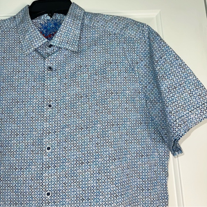 ROBERT‎ GRAHAM MEN'S COTTON-SPANDEX SHORT SLEEVE SHIRT SIZE XL